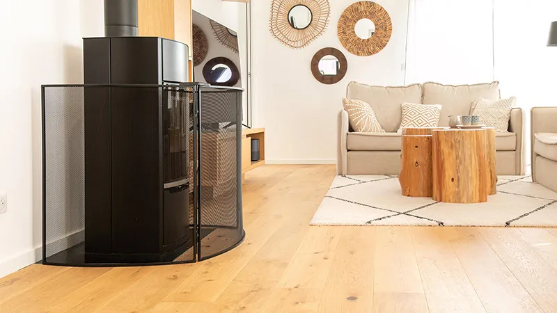 Salvachispas para estufa de pellets y leña