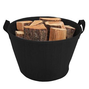 Cesta para leña Teahupo negro