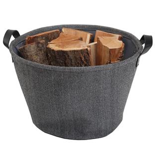 Cesta para leña Teahupo gris