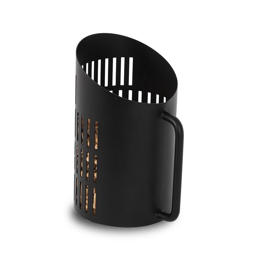 Pala redonda para pellets Negra D12 cm