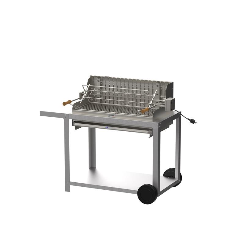 Barbacoa Irissarry de acero inoxidable 78x32 con carrito