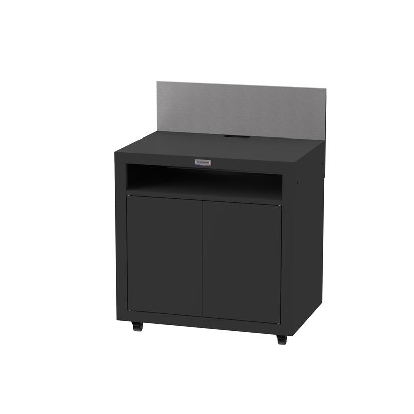 Rolling Kitchen Cabinet Cart Table Black