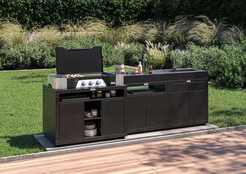 MUEBLE DE COCINA XL, 110 X 70 CM NEGRO