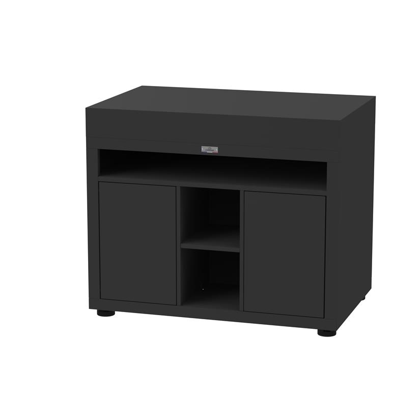 Mueble cocción con estante, 110 x 70 cm - Negro