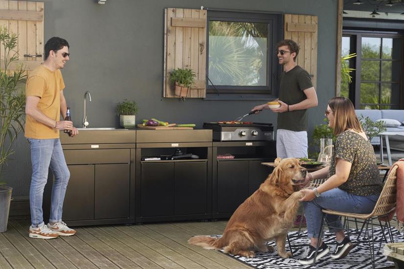 Cocina 3 elementos - Negro