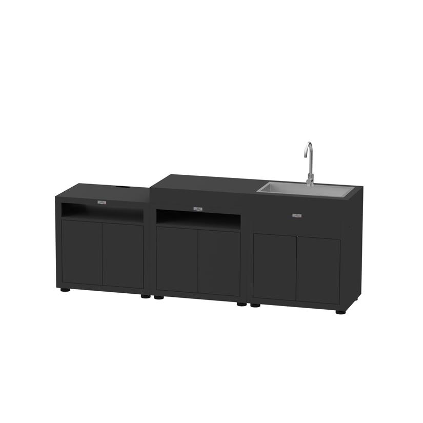 Cocina 3 elementos - Negro