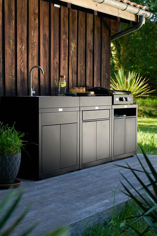 Mueble con falso cajón, 80x55 cm negro