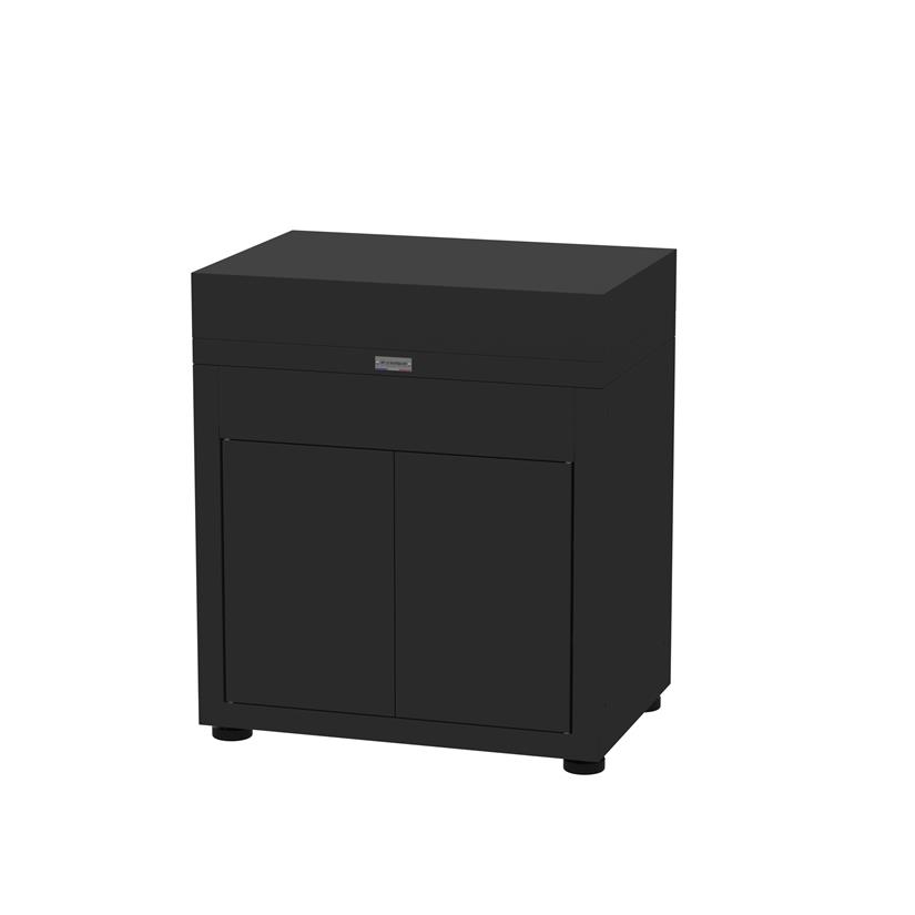 Mueble con falso cajón, 80x55 cm negro