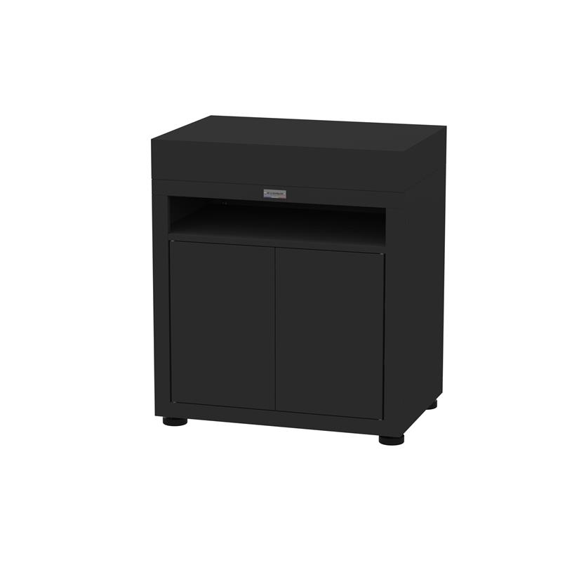 Mueble con estante, 80 x 55 cm - Negro