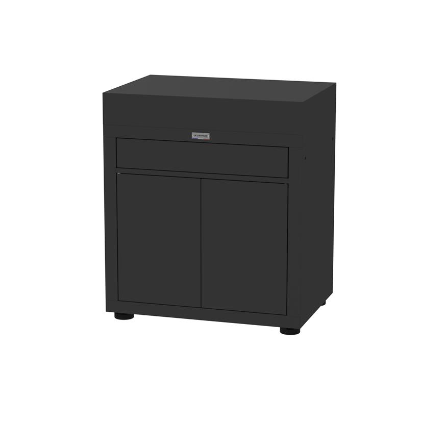 Mueble con cajón, 80 x 55 cm - Negro