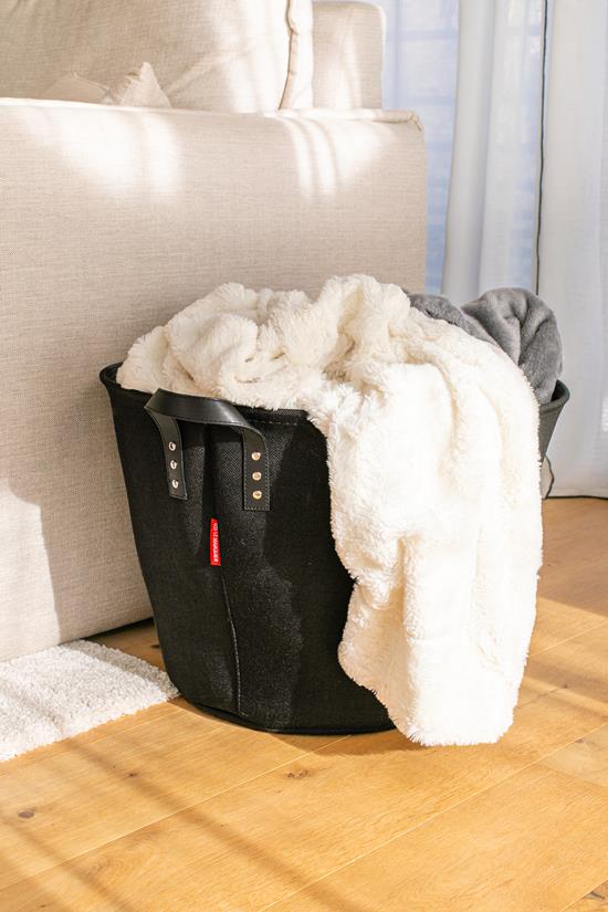 Cesta para leña Teahupo negro