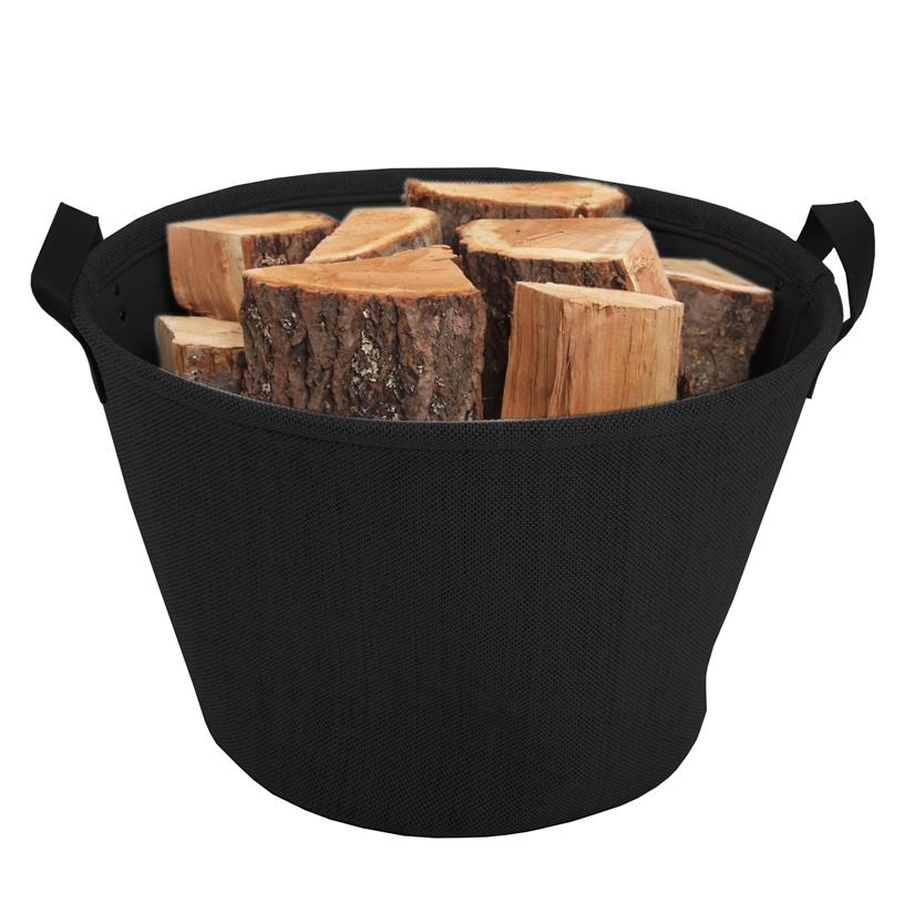 Cesta para leña Teahupo negro