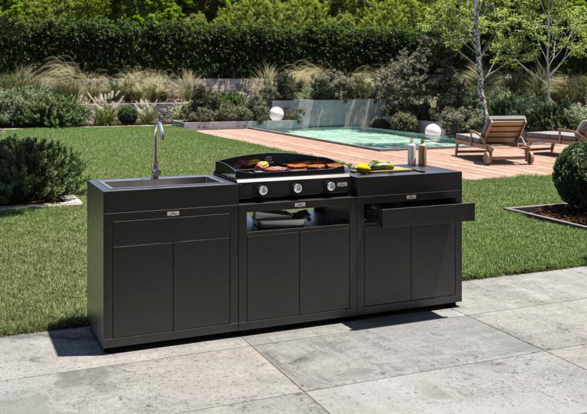 Plancha AMALIA PRO Gas 360 Negra