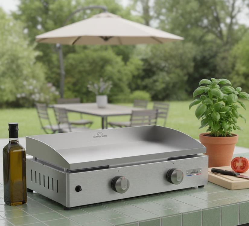 Plancha de acero inoxidable de gas 260