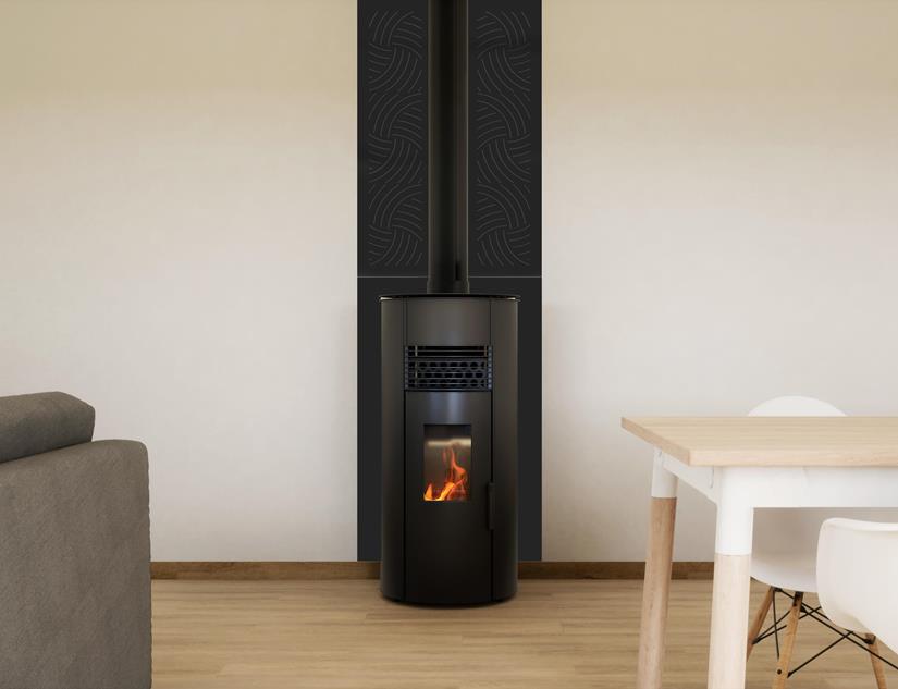 Placa mural Unida Negra L80 H120