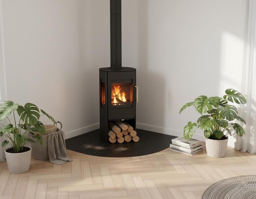 Placa de suelo Ángulo Negra L120 H120