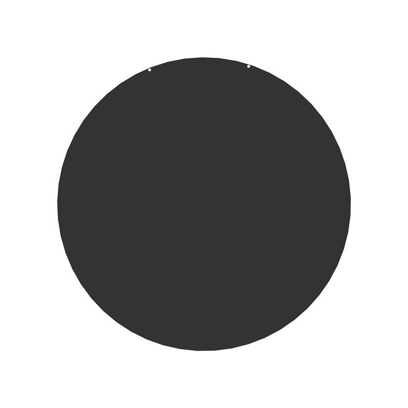 Placa de suelo Redonda Negra D74 cm