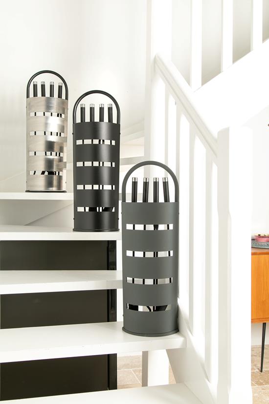 Elaia Basic Fireplace Tool Set, Stainless Steel