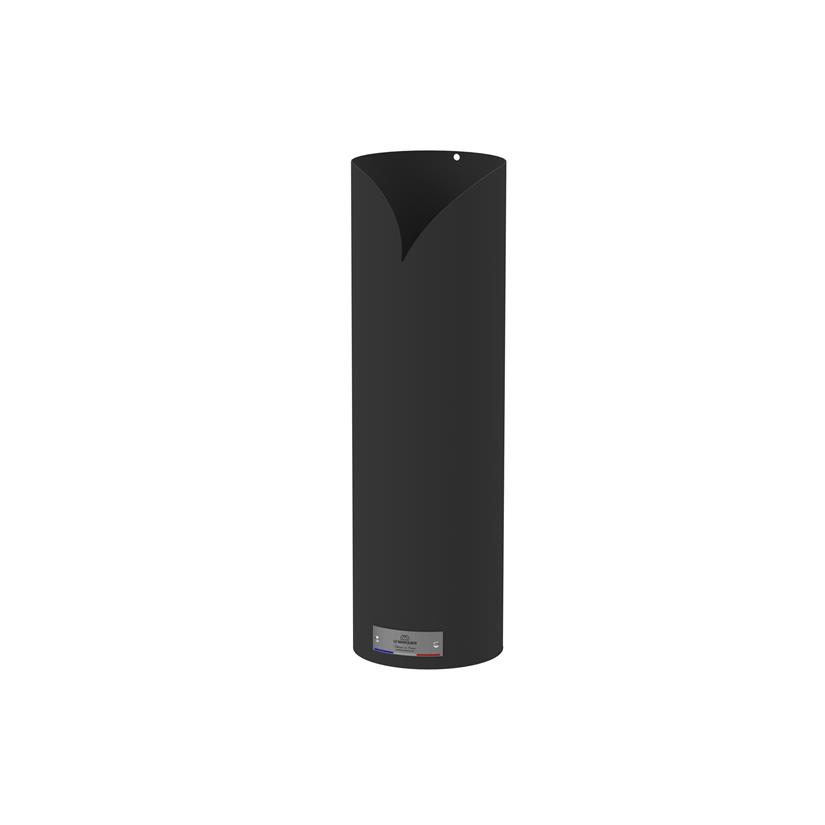 Soporte para utensilios de chimenea redondo negro Volute