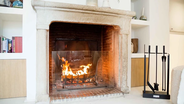 Salvachispas de vidrio para chimeneas