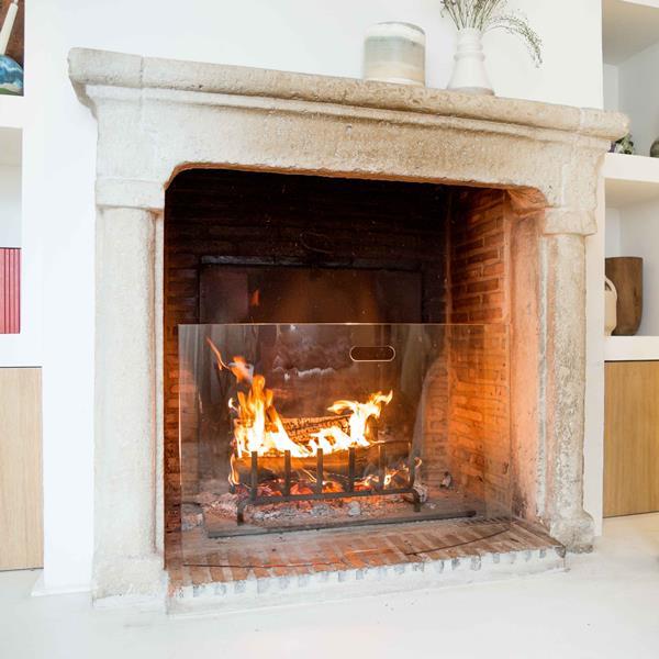 Salvachispas de vidrio para chimeneas