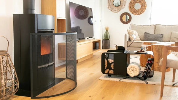 Salvachispas para estufa de pellets y leña